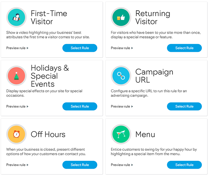 Website Engagement Options page 1