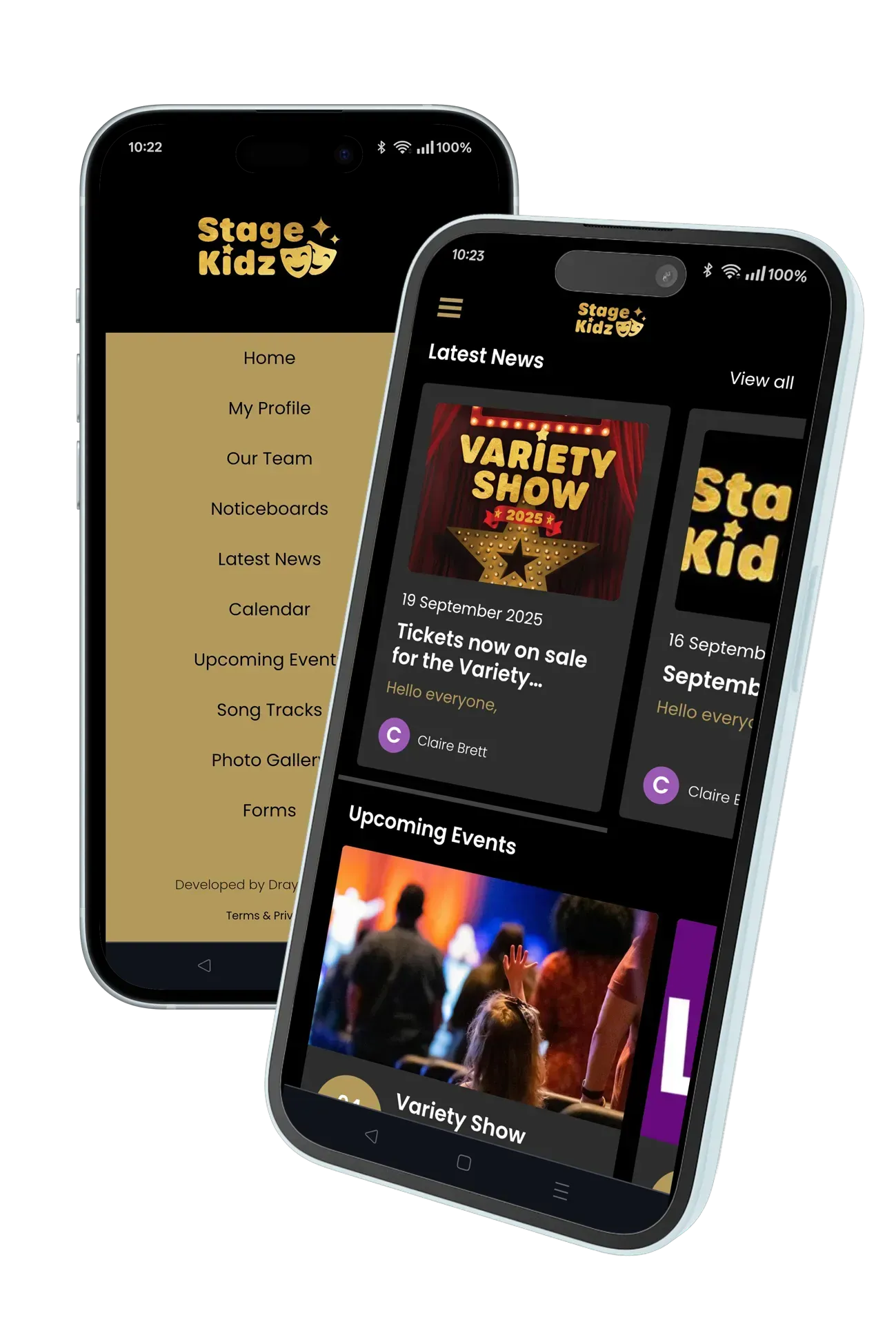 Two Mobile Phones Showing an App