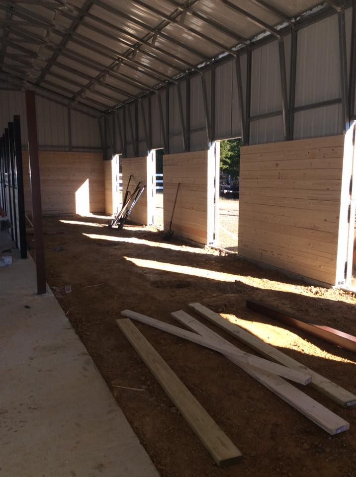 The inside of a building that is being built