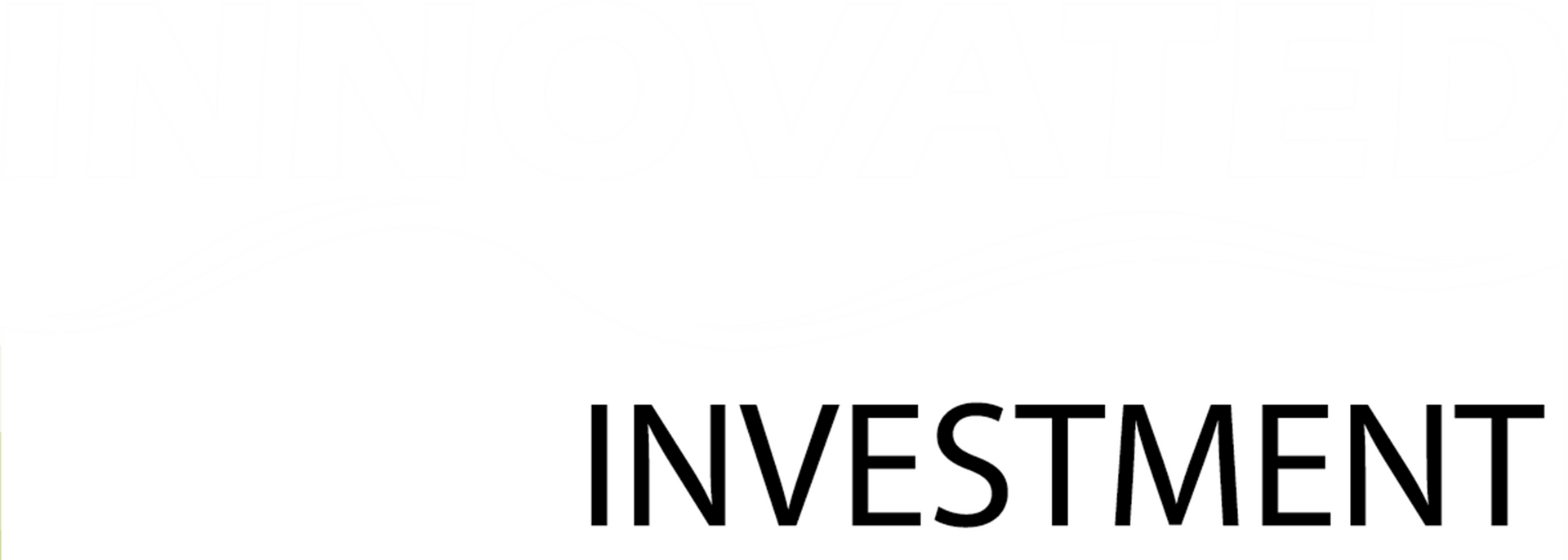 Het woord investering is in het zwart op een witte achtergrond geschreven.