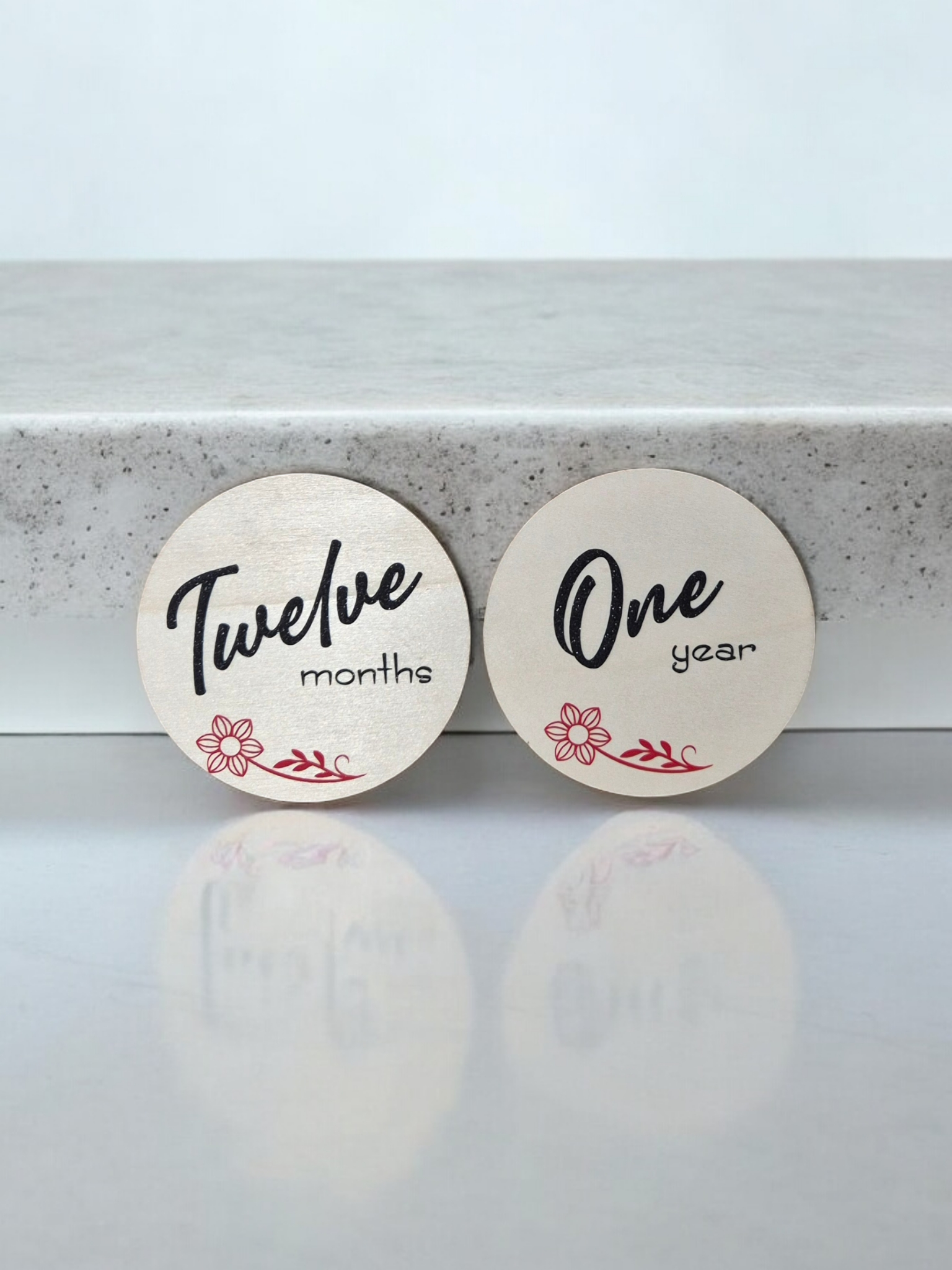 Milestones met bloem of takje