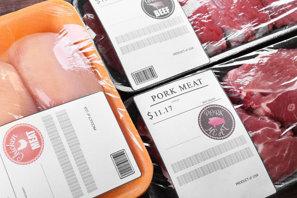 A Packed Meat With Meat Labels — Printing in Cairns, QLD