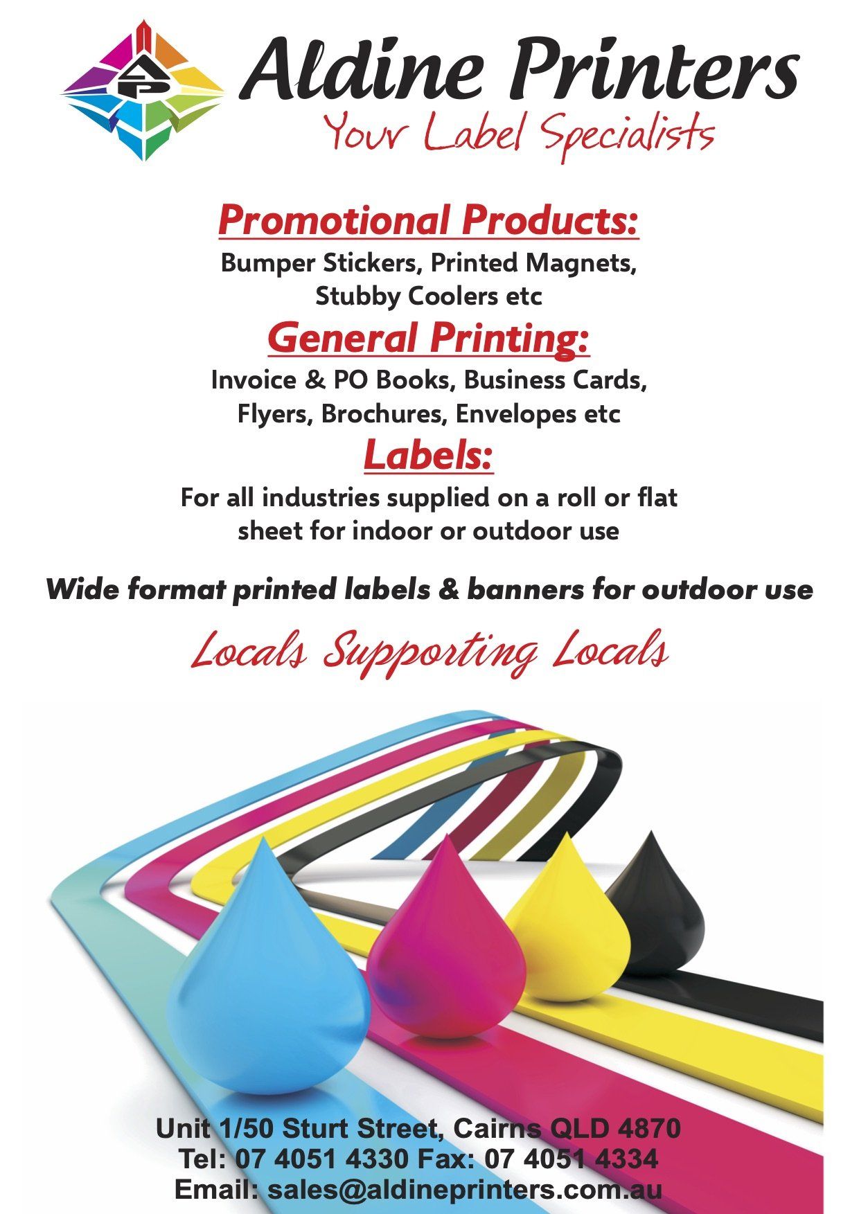 Aldine Printers - Promotional Products, General Printing, Labels