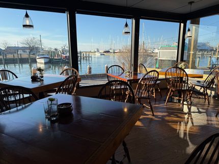 Gina's at the Bridge dining and waterfront view