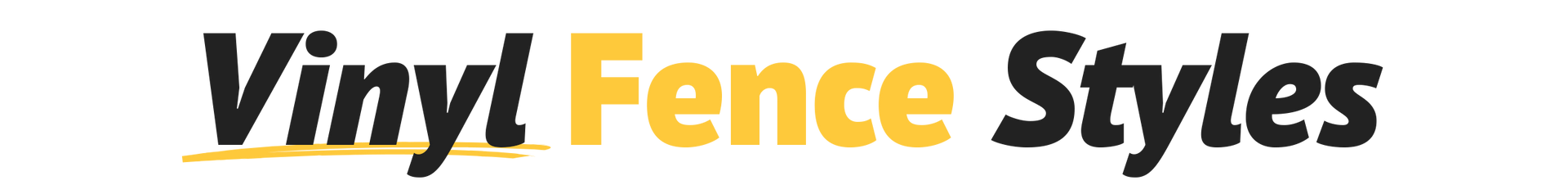 A logo for vinyl fence styles is shown on a white background.