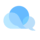Blue speech bubble icon with a white chat bubble inside and a soft shadow