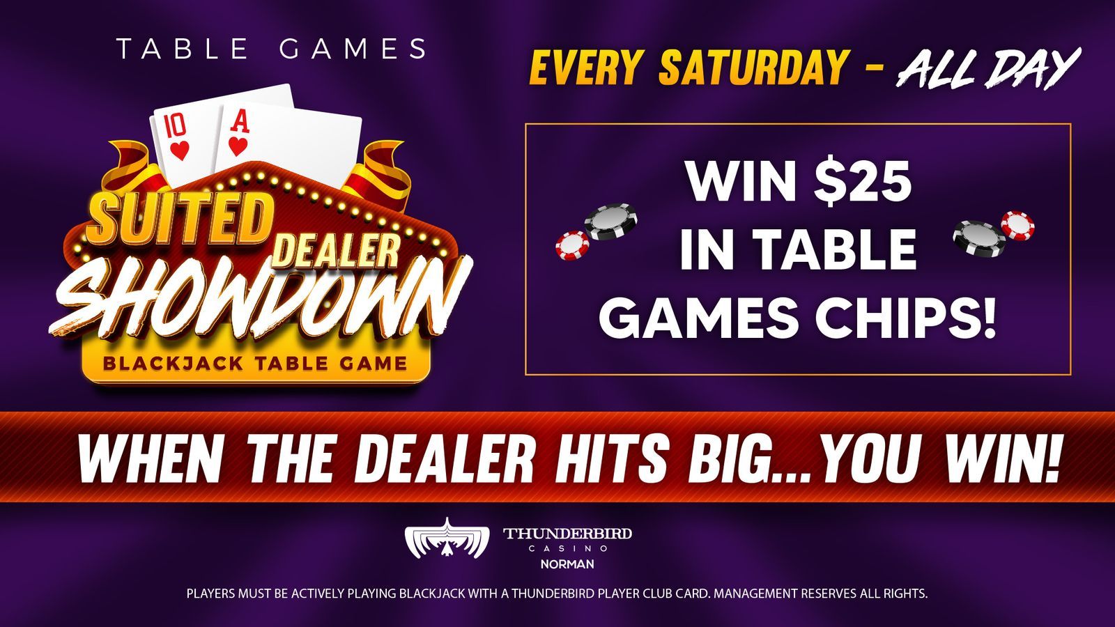 Suited Dealer Showdown
