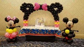 Minnie Ear Table Arch $110 & medium sculptures $40 each