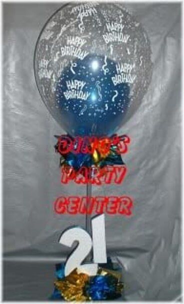 21 Number Balloon Centerpiece — Balloon Centerpieces in Philadelphia, PA