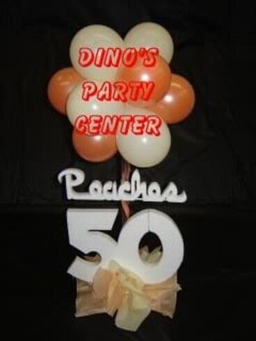 Orange Balloon Centerpiece — Balloon Centerpieces in Philadelphia, PA