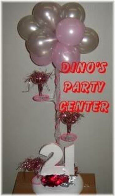 Pink and Silver Balloon — Balloon Centerpieces in Philadelphia, PA