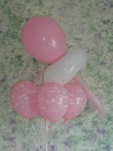 White and Pink Balloon Centerpiece — Balloon Centerpieces in Philadelphia, PA