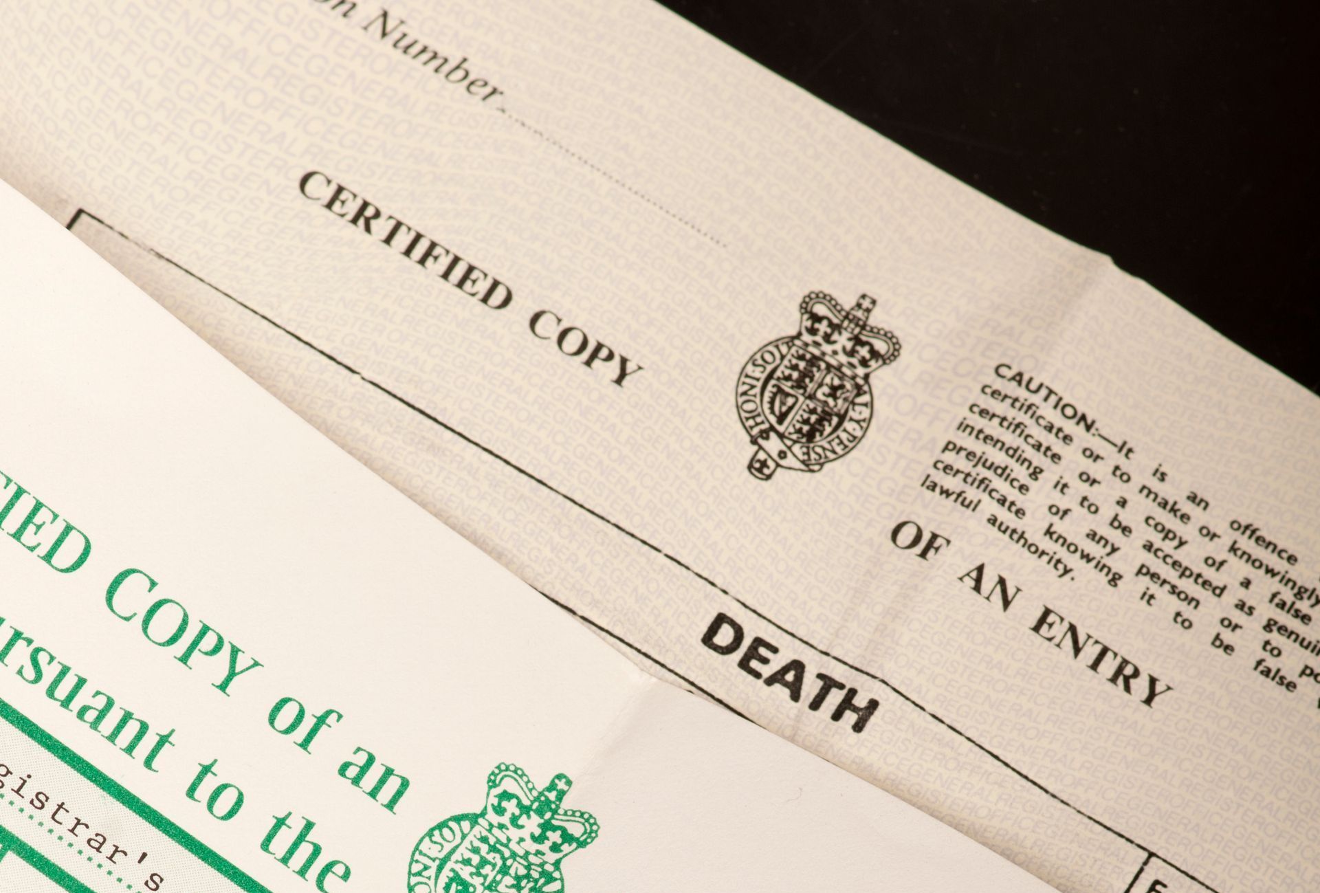 UK death certificate