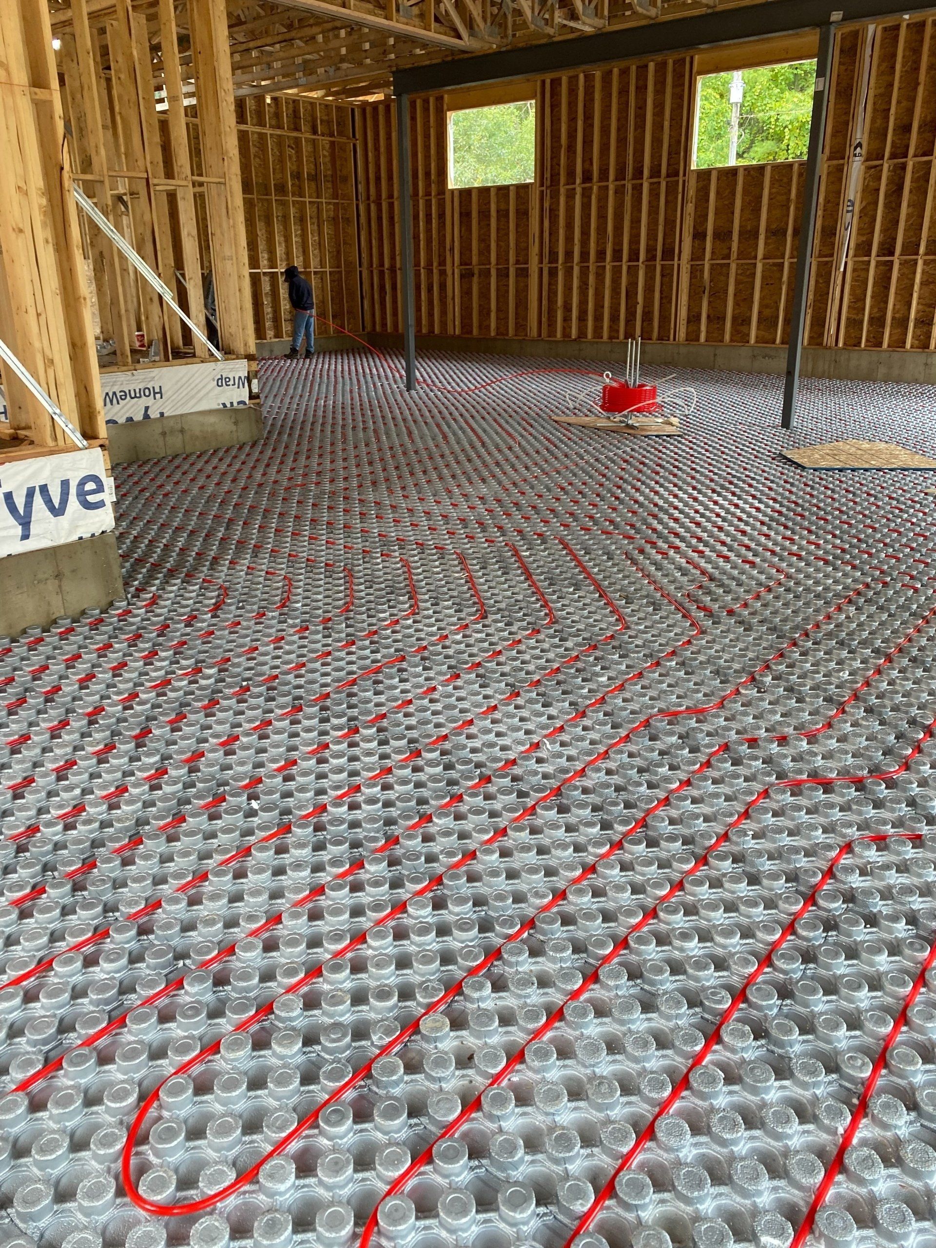 Installing in floor heating