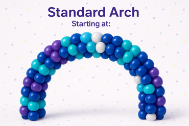 Balloon arch and display in pinks, browns, gold for a 90th birthday celebration.