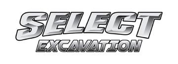 Logo for Select Excavation in silver and dark gray.