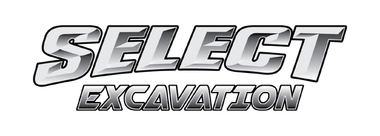 Logo for Select Excavation in silver and dark gray.