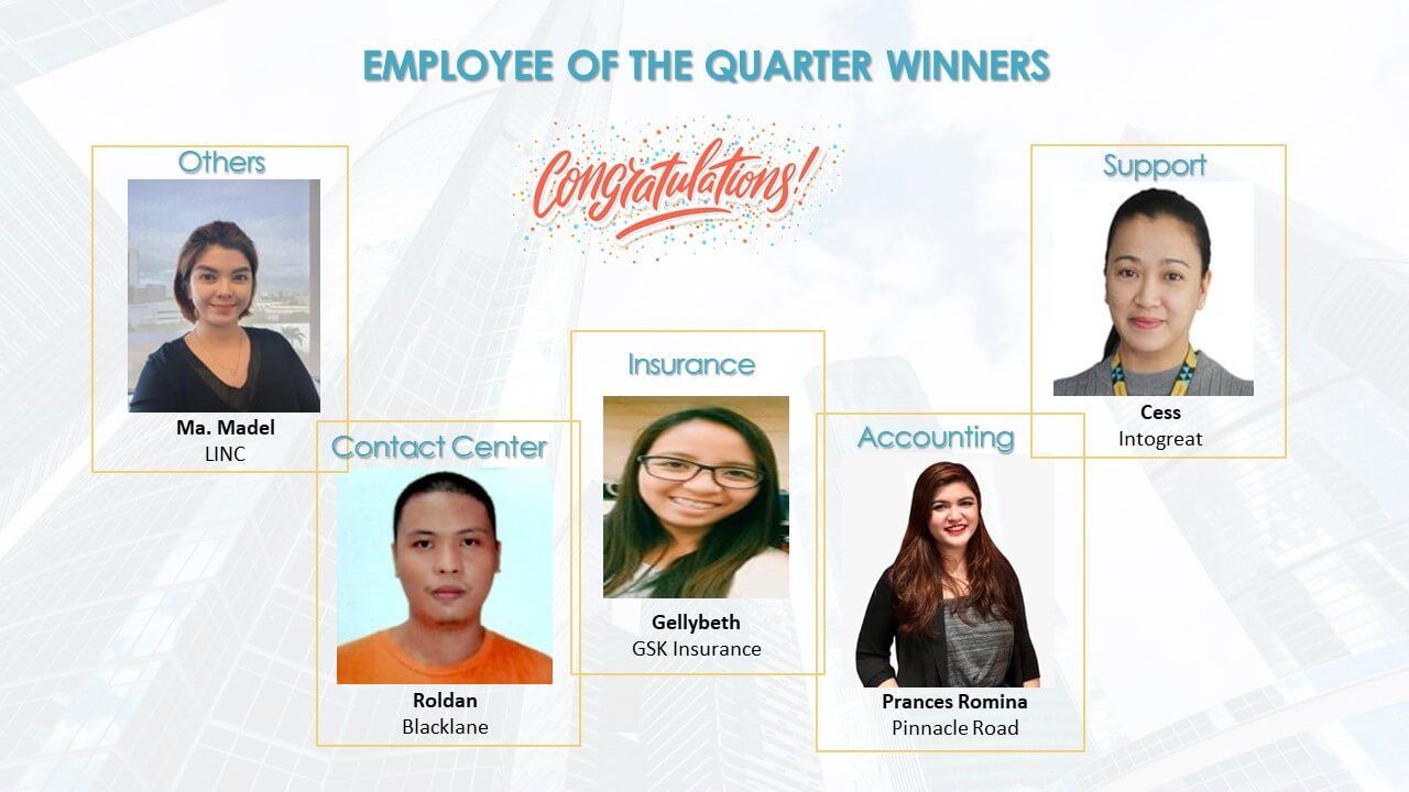 Employee of the Quarter Winners