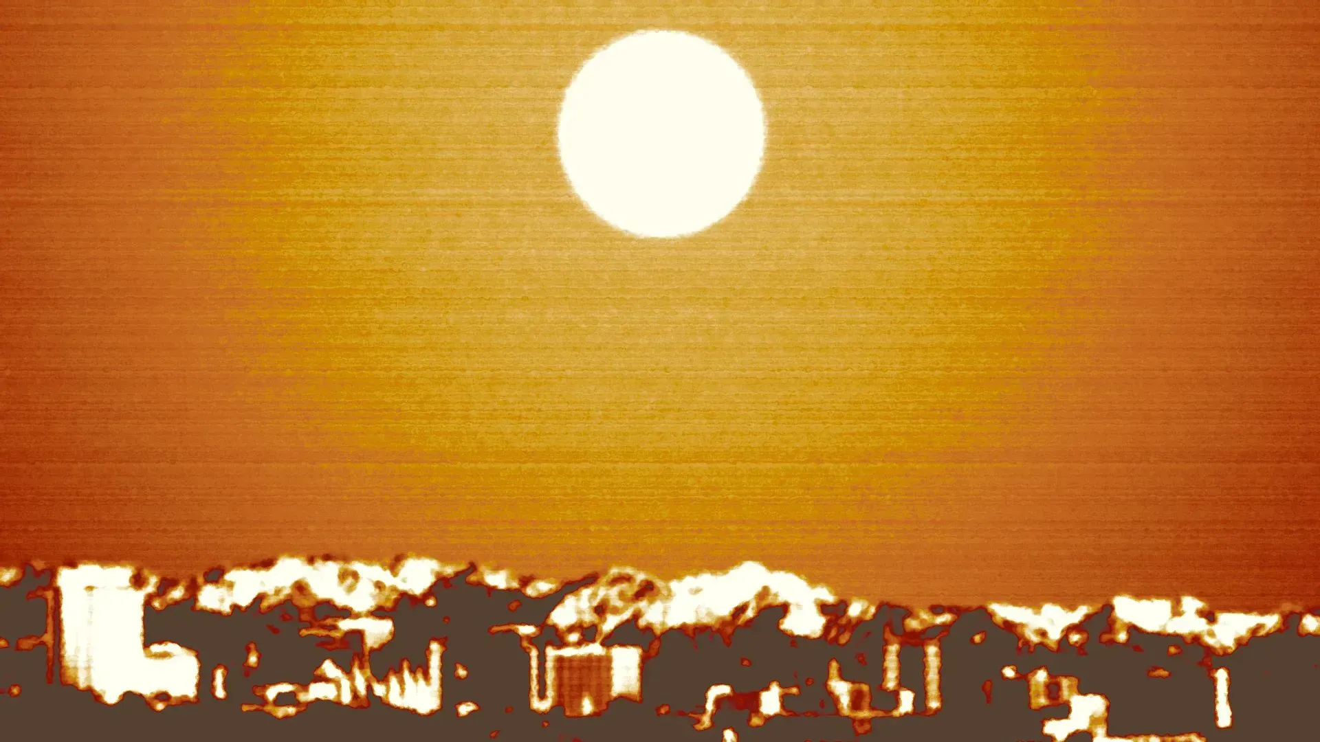 Hot sun over Salt Lake City