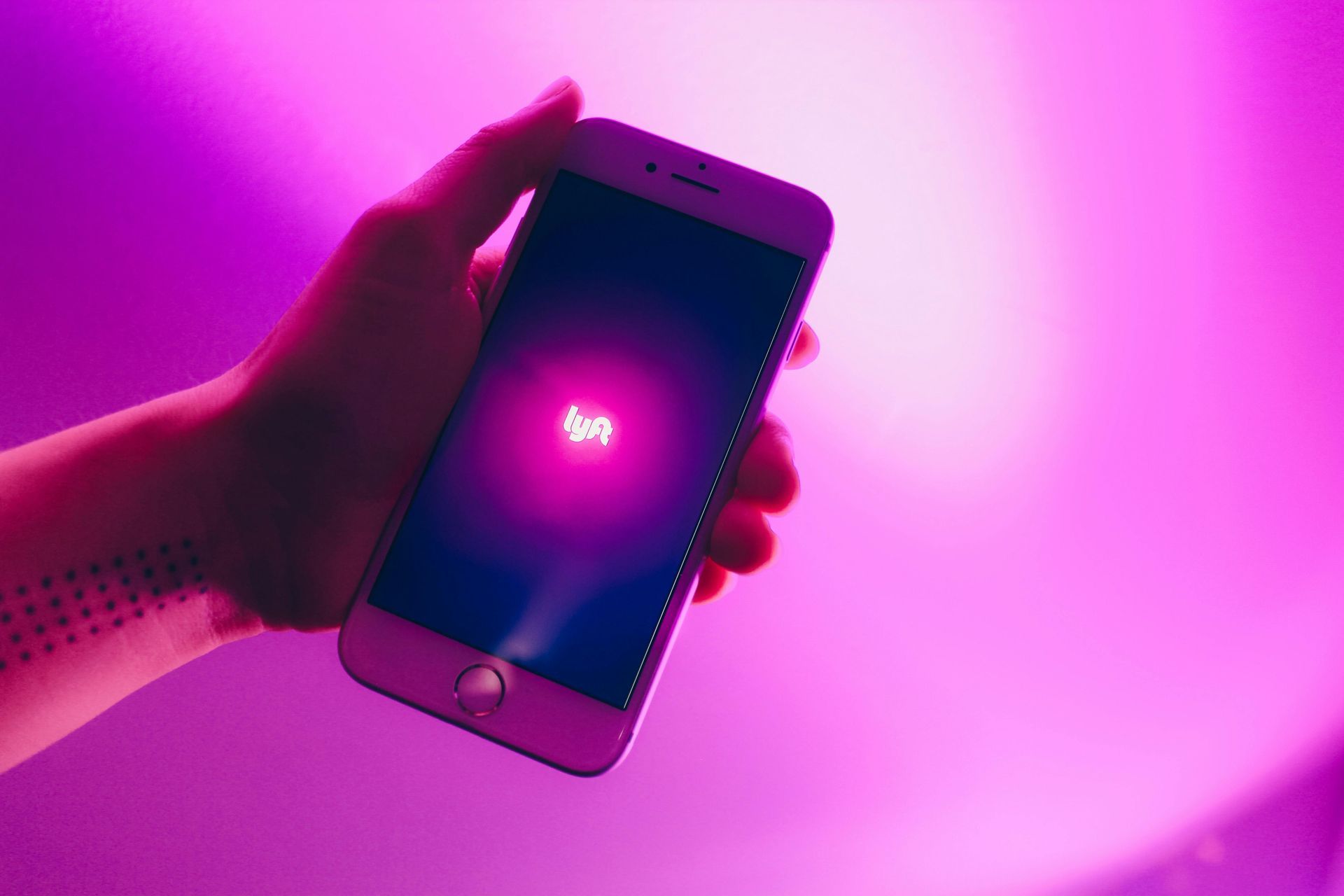Lyft on phone