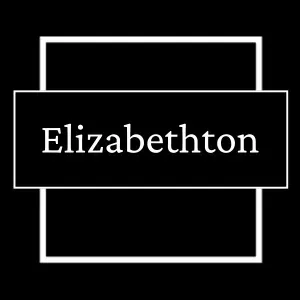 White outlined overlapping rectangles on black with the word “Elizabethton” centered.