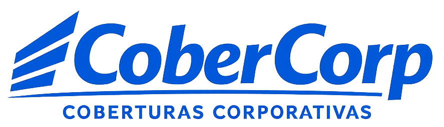 Logotipo de CoberCorp en azul con “Coberturas Corporativas” debajo.