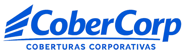 Logotipo de CoberCorp en azul con “Coberturas Corporativas” debajo.