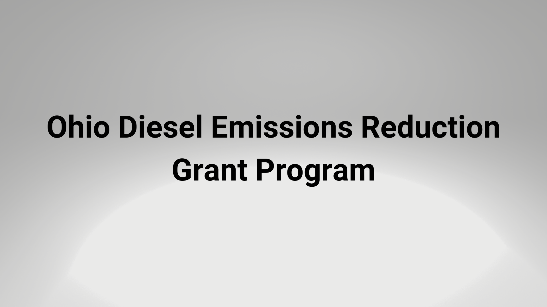 ohio diesel emissions reduction grant program