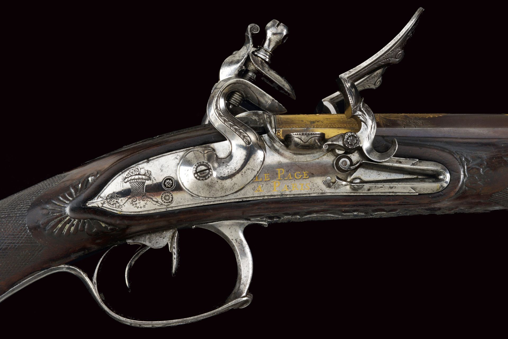 LePage, Paris. Magnificent 20bore doublebarreled flintlock sporting