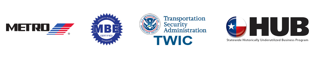 metro, mbe, tsa-twic and hub logos