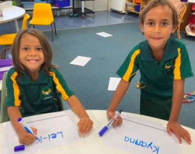 It is great to see the students take pride in their work at a young age.