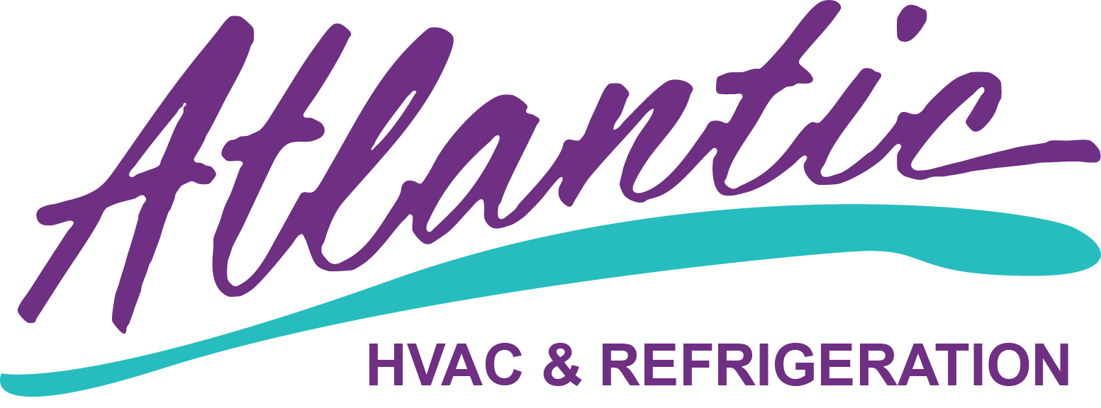 Logo for Atlantic Refrigeration; purple script