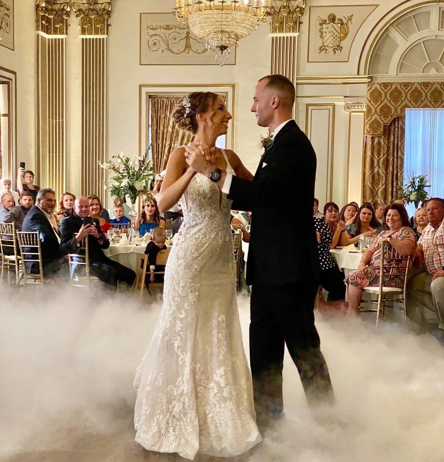 Bride and Groom in Field in Washington, PA