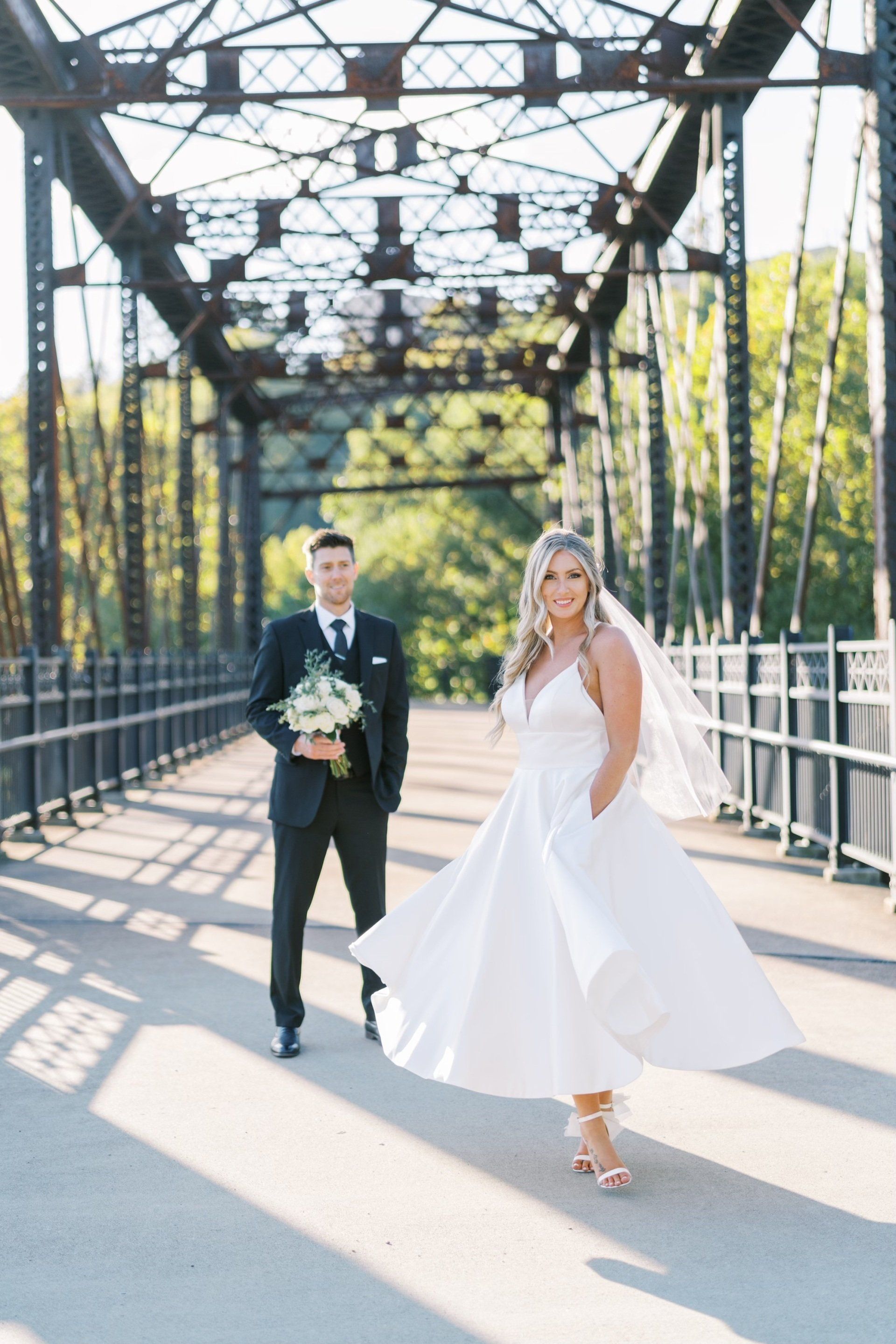 Black and White Bride Photo in Washington, PA