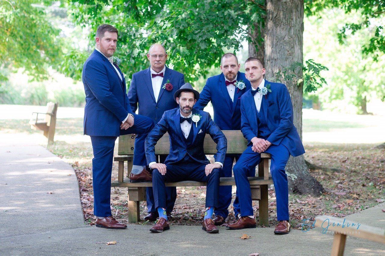 Groomsmen in Blue Tuxedo in Washington, PA