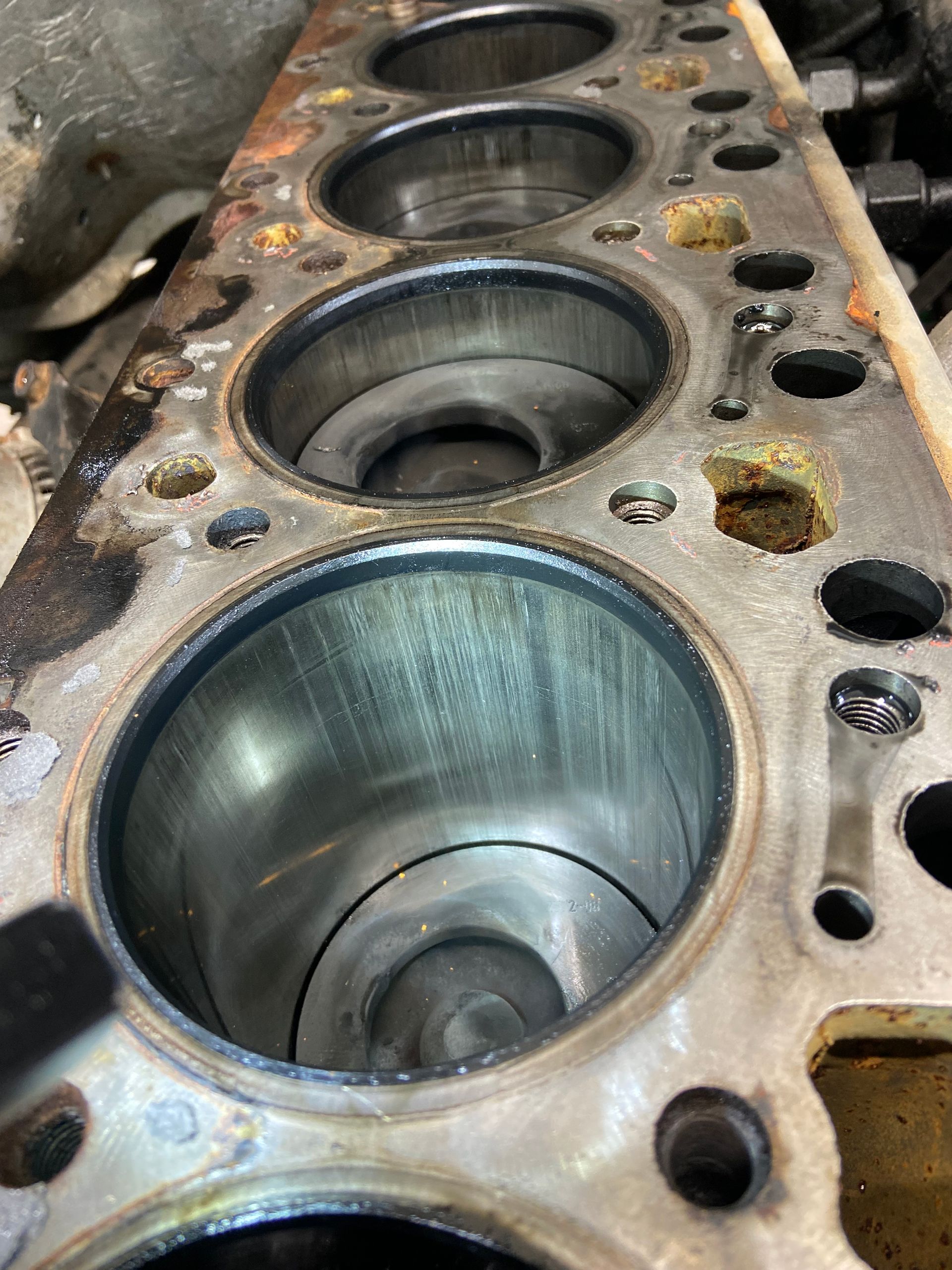 Diesel truck maintenance.