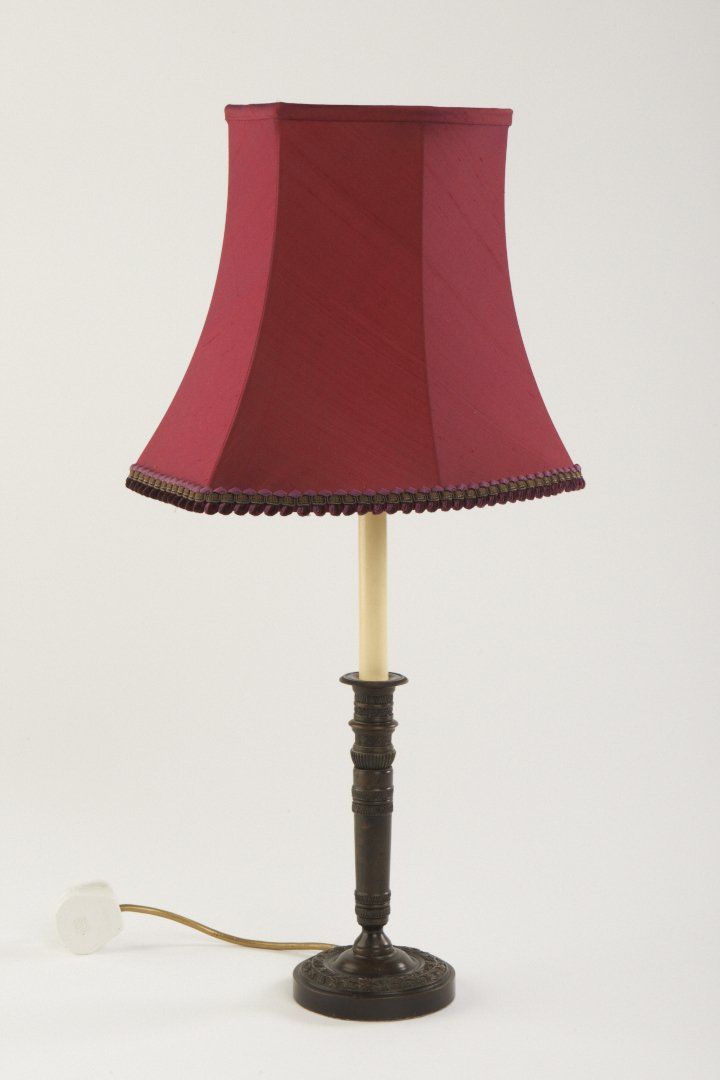 Tailored square oval shade velvet braid trim