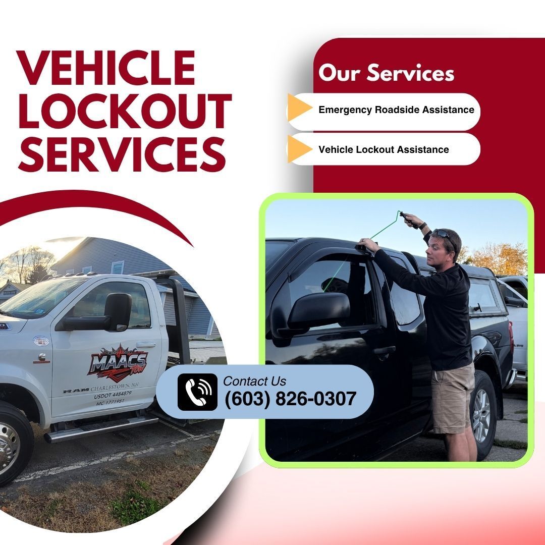 Vehicle Lockout Assistance Banner | MAACS Tow LLC