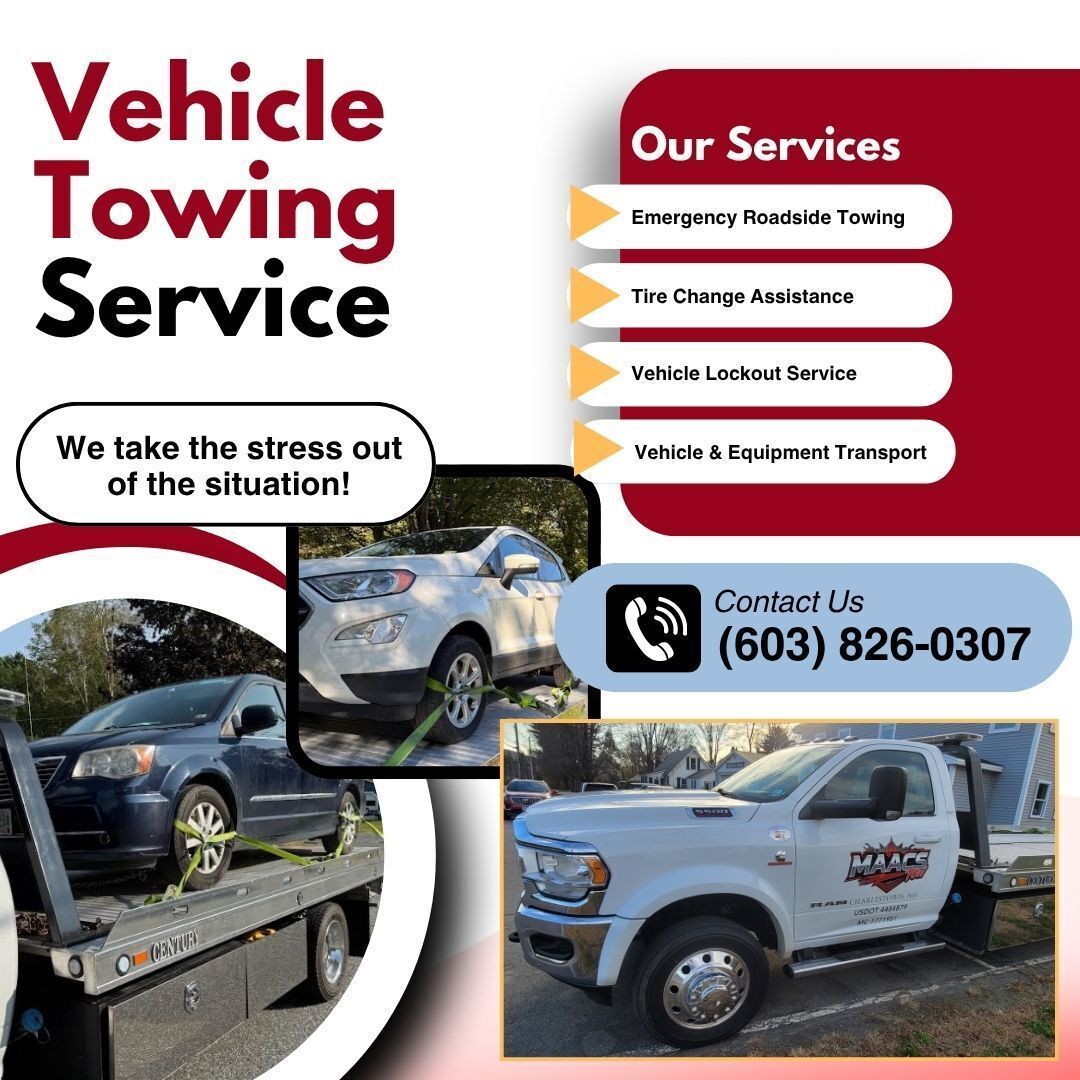 Vehicle Towing Banner | MAACS Tow LLC