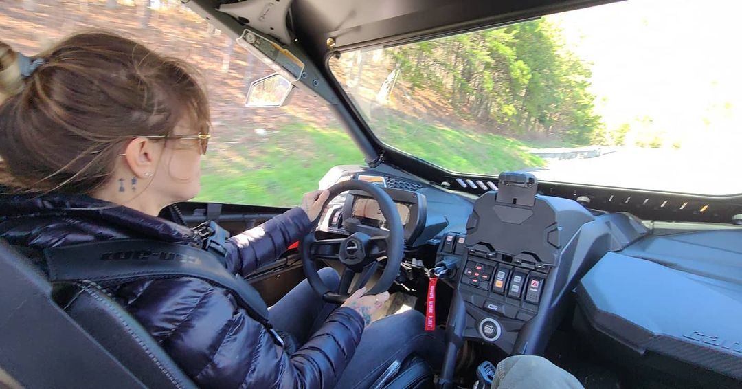 Girl driving a UTV