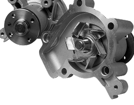 Water pump with impeller, metal casting, automotive component | Don's Repair