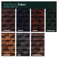 Timberline 30 Popular Colors  — Los Angeles, CA — Mar Vista Roofing