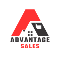 Logo for Advantage Sales; a red