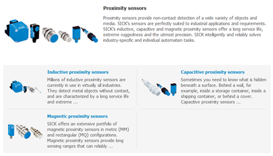 SENSICK INDUCTIVE SENSORS