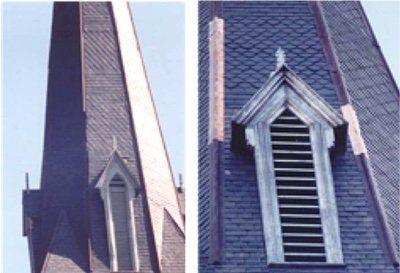 Fabricated lead-coated copper dormer