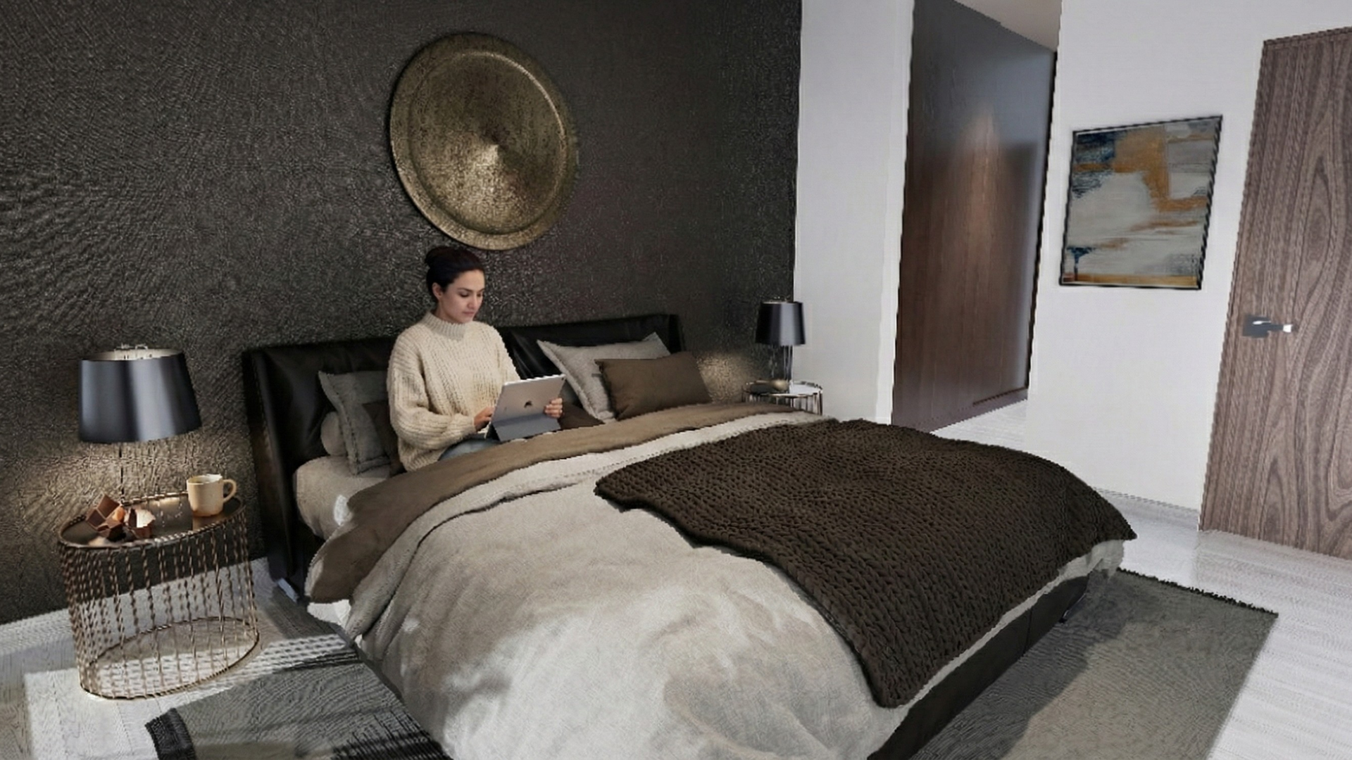 descansando en masterbedroom para m