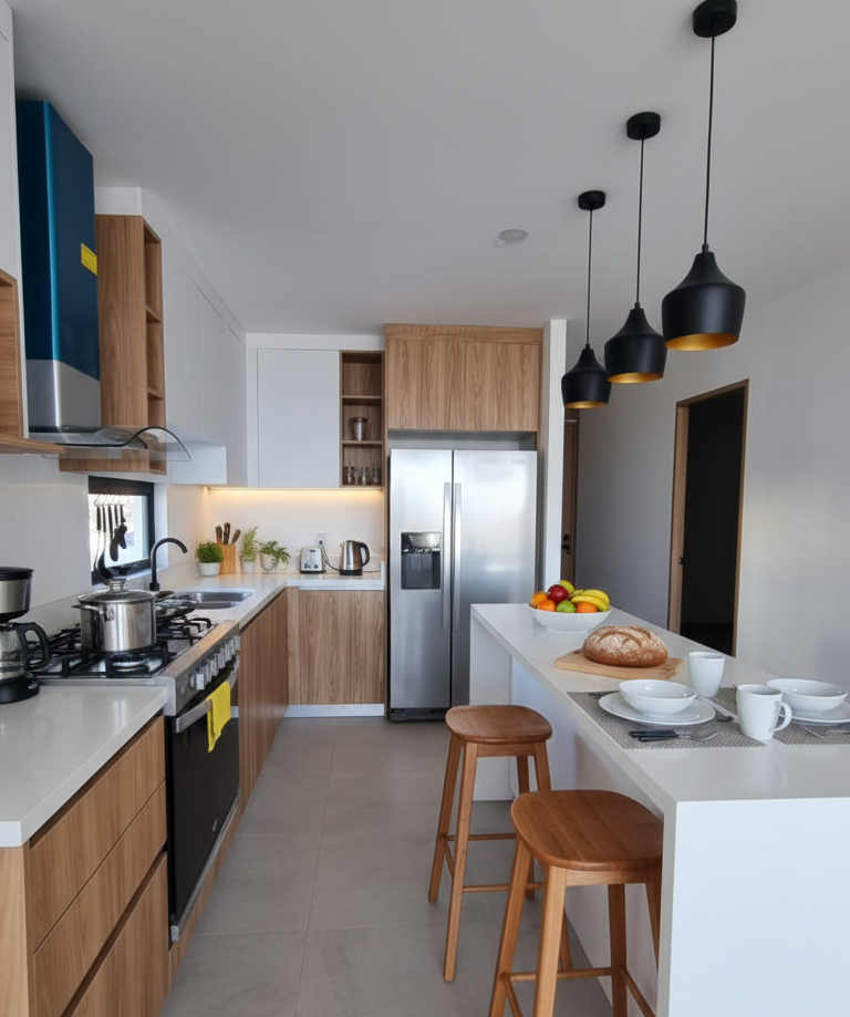 cocina vista costado cimalta 2 departamentos premium en TIjuana