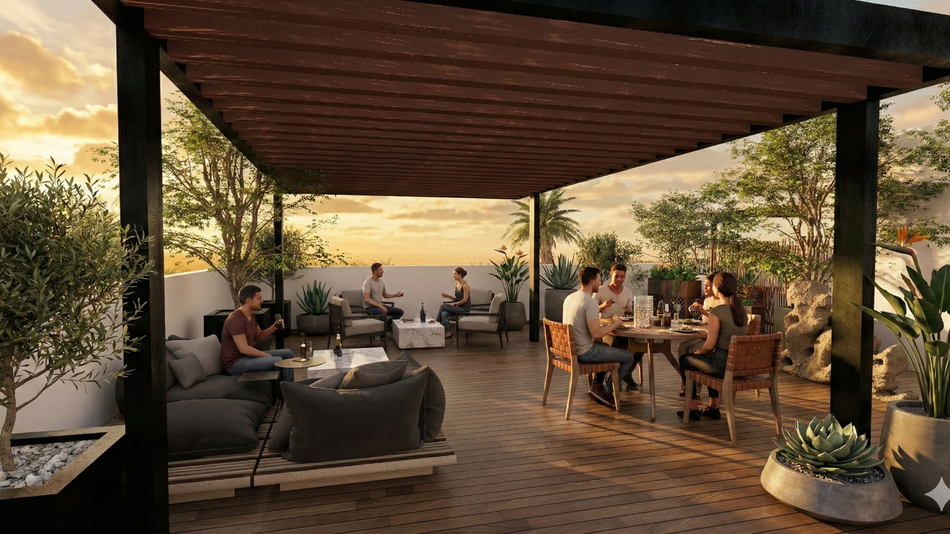 roof garden con amigo en mar de plata para departamentos en TIjuana