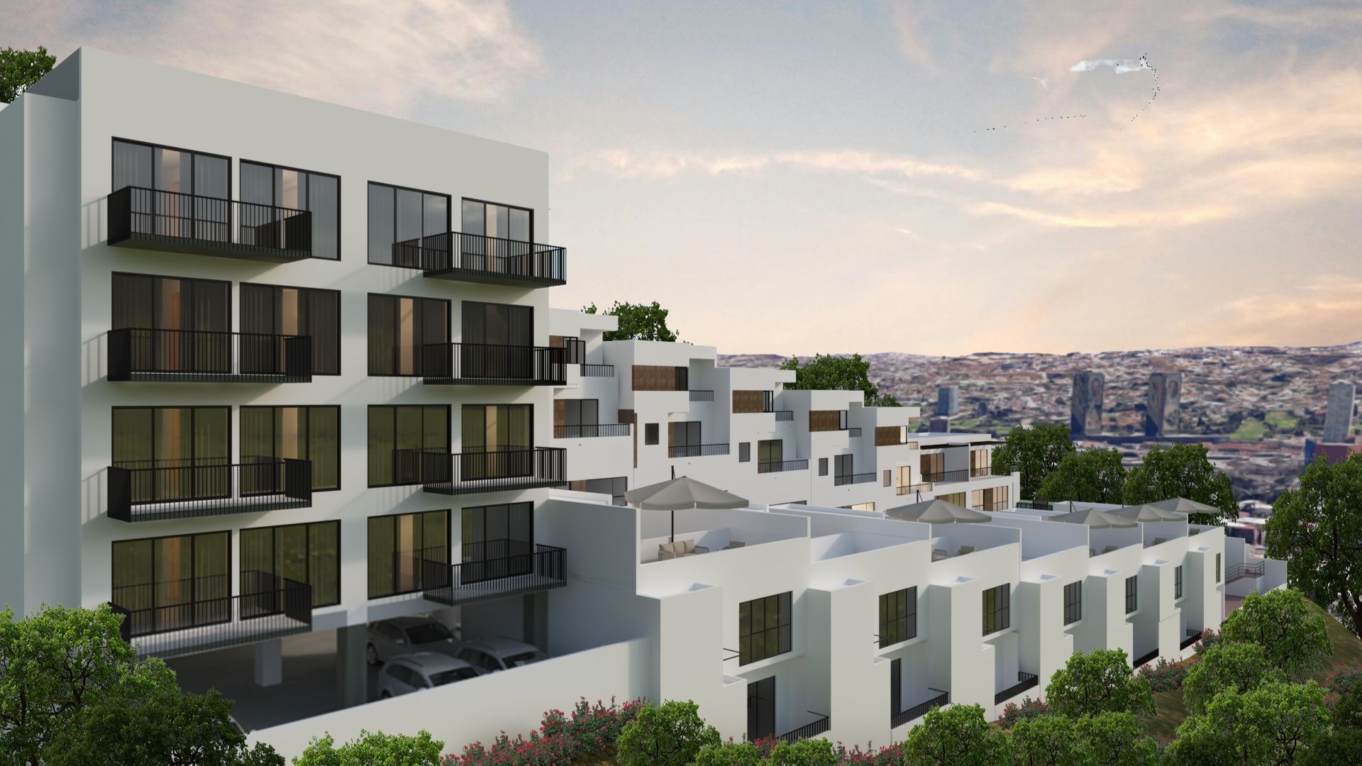 Fachada lateral Cimalta Premium Apartments departamentos en tijuana