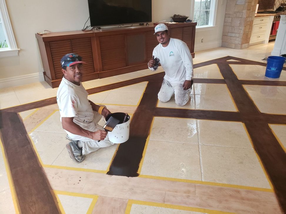 the Dolphin Painting contractors during a residential painting project